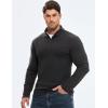 imageJMIERR Mens Quarter Zip Pullover Sweatshirts Stretch Polo Fleece Lined Long Sleeve Workout Golf Shirt0 Grey