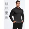 imageJMIERR Mens Quarter Zip Pullover Sweatshirts Stretch Polo Fleece Lined Long Sleeve Workout Golf Shirt0 Grey
