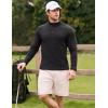imageJMIERR Mens Quarter Zip Pullover Sweatshirts Stretch Polo Fleece Lined Long Sleeve Workout Golf Shirt0 Grey