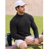 imageJMIERR Mens Quarter Zip Pullover Sweatshirts Stretch Polo Fleece Lined Long Sleeve Workout Golf Shirt0 Grey