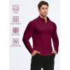 imageJMIERR Mens Quarter Zip Pullover Sweatshirts Stretch Polo Fleece Lined Long Sleeve Workout Golf ShirtA Red