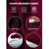 imageJMIERR Mens Quarter Zip Pullover Sweatshirts Stretch Polo Fleece Lined Long Sleeve Workout Golf ShirtA Red