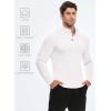 imageJMIERR Mens Quarter Zip Pullover Sweatshirts Stretch Polo Fleece Lined Long Sleeve Workout Golf ShirtA White
