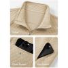imageJMIERR Mens Quilted Sweatshirt Casual Long Sleeve Outdoor Stand Collar QuarterZip Pullover SweatshirtsApricot