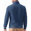 imageJMIERR Mens Quilted Sweatshirt Casual Long Sleeve Outdoor Stand Collar QuarterZip Pullover SweatshirtsSail Blue