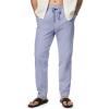 imageJMIERR Mens Cotton Pants Casual Elastic Waist Drawstring Lightweight Summer Beach Trousers with PocketsSky Blue