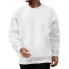 imageJMIERR Mens Crewneck Sweatshirt Casual Long Sleeve Texture Pullover Shirt for MenWhite