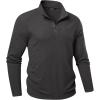imageJMIERR Mens Quarter Zip Pullover Sweatshirts Stretch Polo Fleece Lined Long Sleeve Workout Golf Shirt0 Grey
