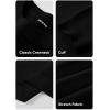 imageJMIERR Mens 2025 Casual Fleece Pullover Knit Sweater Classic Crewneck Long Sleeve Soft Sweaters0 Black