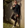 imageJMIERR Mens 2025 Casual Fleece Pullover Knit Sweater Classic Crewneck Long Sleeve Soft Sweaters0 Black