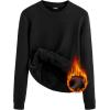 imageJMIERR Mens 2025 Casual Fleece Pullover Knit Sweater Classic Crewneck Long Sleeve Soft Sweaters0 Black
