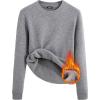 imageJMIERR Mens 2025 Casual Fleece Pullover Knit Sweater Classic Crewneck Long Sleeve Soft Sweaters0 Grey