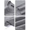 imageJMIERR Mens 2025 Casual Fleece Pullover Knit Sweater Classic Crewneck Long Sleeve Soft Sweaters0 Grey