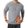 imageJMIERR Mens 2025 Casual Fleece Pullover Knit Sweater Classic Crewneck Long Sleeve Soft Sweaters0 Grey