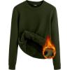 imageJMIERR Mens 2025 Casual Fleece Pullover Knit Sweater Classic Crewneck Long Sleeve Soft SweatersA Green