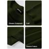 imageJMIERR Mens 2025 Casual Fleece Pullover Knit Sweater Classic Crewneck Long Sleeve Soft SweatersA Green