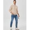 imageJMIERR Mens Cable Knit Pullover Sweater Casual Crewneck Long Sleeve Fisherman Knitted SweatersBeige