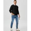 imageJMIERR Mens Cable Knit Pullover Sweater Casual Crewneck Long Sleeve Fisherman Knitted SweatersBlack