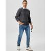 imageJMIERR Mens Cable Knit Pullover Sweater Casual Crewneck Long Sleeve Fisherman Knitted SweatersDark Grey