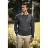 imageJMIERR Mens Cable Knit Pullover Sweater Casual Crewneck Long Sleeve Fisherman Knitted SweatersDark Grey