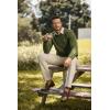 imageJMIERR Mens Cable Knit Pullover Sweater Casual Crewneck Long Sleeve Fisherman Knitted SweatersGreen