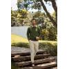 imageJMIERR Mens Cable Knit Pullover Sweater Casual Crewneck Long Sleeve Fisherman Knitted SweatersGreen