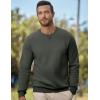 imageJMIERR Mens Cotton Sherpa Lined Sweatshirts Casual Fleece Long Sleeve Crewneck Fall Winter Pullover ShirtsDark Grey