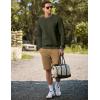 imageJMIERR Mens Cotton Sherpa Lined Sweatshirts Casual Fleece Long Sleeve Crewneck Fall Winter Pullover ShirtsMoss Green