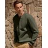 imageJMIERR Mens Cotton Sherpa Lined Sweatshirts Casual Fleece Long Sleeve Crewneck Fall Winter Pullover ShirtsMoss Green