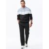 imageJMIERR Mens Sweatpants Color Block Stripes Tapered Trousers Drawstring Waist Casual Stretch Track PantsBlack