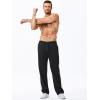 imageJMIERR Mens Sweatpants Color Block Stripes Tapered Trousers Drawstring Waist Casual Stretch Track PantsBlack
