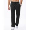 imageJMIERR Mens Sweatpants Color Block Stripes Tapered Trousers Drawstring Waist Casual Stretch Track PantsBlack