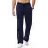 imageJMIERR Mens Sweatpants Color Block Stripes Tapered Trousers Drawstring Waist Casual Stretch Track PantsBlue