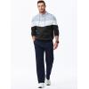 imageJMIERR Mens Sweatpants Color Block Stripes Tapered Trousers Drawstring Waist Casual Stretch Track PantsBlue