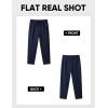 imageJMIERR Mens Sweatpants Color Block Stripes Tapered Trousers Drawstring Waist Casual Stretch Track PantsBlue