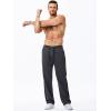 imageJMIERR Mens Sweatpants Color Block Stripes Tapered Trousers Drawstring Waist Casual Stretch Track PantsDark Grey