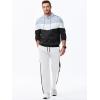 imageJMIERR Mens Sweatpants Color Block Stripes Tapered Trousers Drawstring Waist Casual Stretch Track PantsWhite