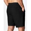 imageJMIERR Mens Seersucker Shorts Casual Stretch Elastic Waist Drawstring Summer Beach Short 7 inch Inseam with PocketsBlack