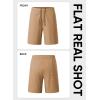 imageJMIERR Mens Seersucker Shorts Casual Stretch Elastic Waist Drawstring Summer Beach Short 7 inch Inseam with PocketsCamel