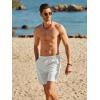 imageJMIERR Mens Seersucker Shorts Casual Stretch Elastic Waist Drawstring Summer Beach Short 7 inch Inseam with PocketsGreen Stripe