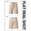 imageJMIERR Mens Seersucker Shorts Casual Stretch Elastic Waist Drawstring Summer Beach Short 7 inch Inseam with PocketsKhaki