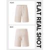 imageJMIERR Mens Seersucker Shorts Casual Stretch Elastic Waist Drawstring Summer Beach Short 7 inch Inseam with PocketsKhaki Stripe
