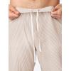 imageJMIERR Mens Seersucker Shorts Casual Stretch Elastic Waist Drawstring Summer Beach Short 7 inch Inseam with PocketsKhaki Stripe