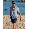 imageJMIERR Mens Seersucker Shorts Casual Stretch Elastic Waist Drawstring Summer Beach Short 7 inch Inseam with PocketsNavy Blue