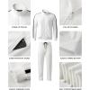 imageJMIERR Mens Track Suits 2 Piece Set Full Zip Sweatsuits for Men Athletic Jogging Suit Sports Outfits SetsWhite