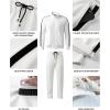 imageJMIERR Mens Track Suits 2 Piece Set Full Zip Sweatsuits for Men Athletic Jogging Suit Sports Outfits SetsWhite