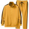 imageJMIERR Mens Track Suits 2 Piece Set Full Zip Sweatsuits for Men Athletic Jogging Suit Sports Outfits SetsYellow