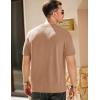 imageJMIERR Mens Waffle Cotton T Shirt VNeck Henley Shirt Short Sleeve Work Casual Tee ShirtsKhaki