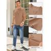 imageJMIERR Mens Waffle Cotton T Shirt VNeck Henley Shirt Short Sleeve Work Casual Tee ShirtsKhaki