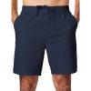 imageJMIERR Mens Seersucker Shorts Casual Stretch Elastic Waist Drawstring Summer Beach Short 7 inch Inseam with PocketsNavy Blue
